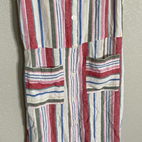 Old Navy Stripe Rainbow Button Front Dress Small - Picture 6 of 7